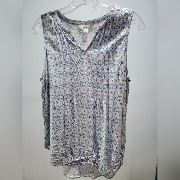 Croft & Barrow Floral Sleeveless Blouse - Picture 1 of 3